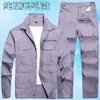 Camisa de Verano Ropa de Trabajo Traje Hombres Algodón Puro Exterior Protección Laboral Ropa de Trabajo Delgada Mujeres Fábrica Verde Militar Ropa de Entrenamiento Militar Logo