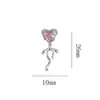 Nova Arte de Unhas Joia de Zircônia Pingente de Laço Super Brilhante de Luxo Coração Flor Rosa Decoração de Unha Fabricante de Diamantes