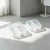 Caja de plástico PP de 2 compartimentos, caja transparente para exhibición de muestras de piezas de joyería, caja de almacenamiento de cuentas con tapa, caja para tarjetas