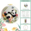 Kit de Bordado de Panda Transfronterizo Nórdico Ins Decoración de Sala de Estar Hecho a Mano DIY Arte de Pared Venta al por Mayor desde Fabricante