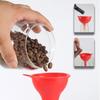 Embudo pequeño de silicona plegable para dispensar líquidos de grado alimenticio, embudo para aceite, vinagre y vino, juego de tres piezas, venta al por mayor