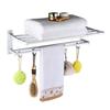 Estante para Toallas de Baño de Aluminio Espacial Estante Móvil Plegable Estante para Toallas de Hotel de Baño Estante de Almacenamiento Sin Taladrar