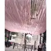 Cortinas de Teto Onduladas Coloridas da Moda Acionadas pelo Vento Cortinas de Exterior para Pátio Quebra-Sol Hospedaria Restaurante Ponto Cênico Cortinas de Tecido Decorativo Superior