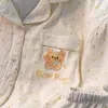 Pijama de Oso Estilo Chef para Niñas, Conjunto de Camiseta de Manga Corta y Shorts, Suave y Lindo Estilo Princesa, Adecuado para el Verano, Se Puede Usar Afuera o en Casa