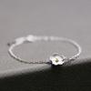 Pulsera de plata de ley 925 al por mayor, pulsera chapada en oro y plata con flores, pulsera de plata de moda coreana para mujer