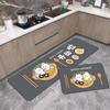 Tapete de Piso de Terciopelo Cristal Combinación de Entrada Tapete para Puerta Cocina Baño Puerta Antideslizante Resistente a la Suciedad Engrosado Tapete para Pies Tapete de Piso de Cocina