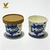Taza de Papel Desechable para Helado de 4 oz 125 ml Taza de Helado Taza de Papel para Helado Personalizable Impresa con Tapa de Plástico