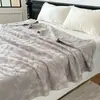 Nueva Colcha de Gasa de Algodón Puro con Manta Cubierta de Jacquard Hueco, Manta Casual del Mismo Estilo que los Bloggers, Suave y Amigable con la Piel
