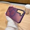 Funda de Teléfono Magnética de Color Suave Adecuada para Samsung S26Ultra con Acabado Mate Semi-Transparente Similar a la Piel, Cubierta Protectora de Carcasa Dura Anticaídas para S25