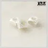 Pulsera cadena de suéter de cuentas cuadradas biseladas plateadas con baño de aleación al por mayor accesorios de joyería diy cuentas sueltas cuadradas