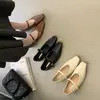 Elegantes Zapatos Mary Jane de Punta Cuadrada para Mujer, Estilo Coreano Primavera 2026, con Aumento Oculto de Altura