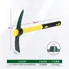 Pico cruzado azada de exterior pico pequeño artefacto multiusos para cavar brotes de bambú raíz de montón pico de acero inoxidable pico de hielo portátil