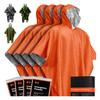 Impermeable de fábrica en stock Impermeable para exteriores con manta de película de poliéster forrada Poncho de emergencia Poncho de camping transfronterizo