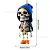 Nuevo colgante de calavera transfronterizo para coche, decoración creativa para Halloween, colgante plano de acrílico.