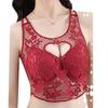 Amor Transfronterizo Sling Hueco Espalda de Belleza Copa Fija Pecho Envolvente Recogido Sexy Flor Soluble en Agua Chaleco de Punto Plisado Ropa Interior