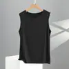 Chaleco de Seda de Hielo Modal para Hombre Verano Delgado Sin Mangas Camiseta Secado Rápido Deportes Fitness Color Sólido Para Llevar Por Fuera Chaleco Chaleco Mangas