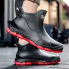 Zapatos de Lluvia Talla Grande para Hombre de una Pieza de Terciopelo de Caña Corta Impermeables Antideslizantes de Goma Zapatos de Protección Laboral Botas de Lluvia Pesca Salvaje Para Llevar a Domicilio Zapatos de Agua Invierno