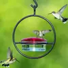 Alimentador de Beija-flor Transfronteiriço Pendurado ao Ar Livre Metal Simples Pássaro Pátio Jardim Alimentador de Água