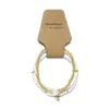 Moda transfronteriza estilo simple perla cuentas de arroz elástico para mujer tarjeta de papel kraft pulsera juego de 3