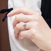 Anillo de Plata Esterlina 925 de Venta Caliente Transfronteriza, Juego de Anillos Apilables Nicho, Anillo con Gota en Forma de V, Zircón Diamante Simulado