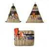 Nueva bolsa de almacenamiento de vajilla para exteriores, bolsa colgante triangular portátil para almacenamiento de utensilios de cocina, picnic, camping, barbacoa