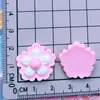 Face brilhante inserida flor de cinco pétalas bicolor grampo de cabelo presilha de tiara cola de creme resina DIY acessórios aplique