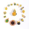Retención de Color Fuerte Oro Arena Antiguo Accesorios DIY Mortero de Diamante Bicolor Calabaza de Jade Colgante de Cera de Abeja Accesorios para Pulseras y Collares