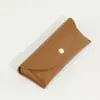 Estojo Minimalista de Couro para Óculos, Caixa de Armazenamento Portátil Personalizada para Óculos, Estojo Resistente à Pressão para Óculos de Sol, Em Estoque, Pode Ser Impresso com Logo