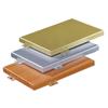 Muro exterior de chapa de aluminio con forma especial, techo de arco con veta de madera, puerta de chapa de aluminio, perforación de cabezal, muro cortina