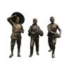 Esculturas de Trabajadores Agrícolas, Estatuas de Fibra de Vidrio tipo Cobre, Esculturas de Paisaje Folclórico Hechas a Medida
