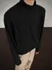 Camiseta de Gola Alta Meia-Manga Cor Lisa para Meninos Casual Mangas Raglan Top Simples Camisa Básica Cleanfit Tendência