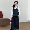 Conjunto de Mezclilla para Niña para Primavera y Otoño 2026 Nueva Moda Elegante para Niños Ropa de Bebé Niña Principios de Otoño Conjunto de Tres Piezas Primavera y Otoño