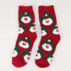 Meias de Natal Novas de Inverno para Mulheres Desenhos Animados Europeias e Americanas Meias de Natal de Inverno Meias de Chão de Lã Coral Meias de Dormir