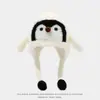Chapéu de Inverno e Outono Infantil Desenho Animado Protetor de Orelha Japonês Casual Quente Pinguim Espesso Pai e Filho Fofo Chapéu Pulôver