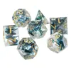 Dados de Resina Jogo de Mesa DND Dungeons & Dragons COC Roleplaying TRPG Cthulhu Poliédricos D4-D20 Conjunto de 7 Peças