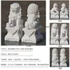 Um Par de Leões de Pedra, Esculturas de Pedra Finamente Esculpidas para Decoração de Pátio Pequeno, Ornamentos Guardiões de Entrada de Casa, Leões de Pedra para Uso Doméstico