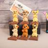 Criativo bonito desenho animado feliz fofo animal de estimação simulação balançando a cabeça cachorrinho boneca decoração suporte para celular carro resina artesanato
