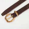 Cinto Feminino de Couro Genuíno Estilo Ins Outono e Inverno High-End Versátil Decorativo Coreano Retro Nicho Fabricante de Cintos Lote
