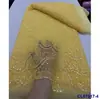 Vestido Moderno Francês Bordado com Lantejoulas Vestido de Casamento Tecido de Renda Lantejoulas de Noiva Tecido de Renda