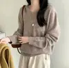 Suéter con Capucha 100% Lana para Mujer 2026 Otoño e Invierno Nuevo Estilo Holgado y Relajado Suave y Agradable a la Piel Top de Punto