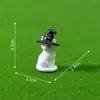 Figuras de Gato Gemelo Blanco y Negro para Halloween de Nuevo Producto Transfronterizo Lindas Miniaturas Micro Paisaje Accesorios de Decoración DIY Adornos de Escritorio