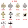 Accesorios de Aleación Colgante Moda Popular Pulsera Collar Pendientes Sol Estrella Luna Cruz Accesorios DIY