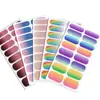 Fábrica Zhengxiang Personalizado Oem Gradiente Rosa Cebola Arco-Íris Película para Esmalte de Unha Adesivos de Nail Art 3D Europeus e Americanos Temu Adesivos de Unha Odm