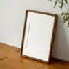 Marco de Fotos de Madera Maciza de Nogal Negro Marco de Escritorio Papel en Blanco Marco para Pintura con Pincel de Caligrafía Montaje DIY Marco Decorativo de Ensamblaje de Caja y Espiga