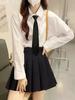 Camisa Uniforme Jk para Mujer de Manga Larga Primavera y Verano Nueva Holgada Estudiante Blanca Camisa Base Top Exportación Dropshipping