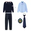 Suéter tres piezas ropa de clase ropa de otoño estilo británico ropa de jardín de infantes primavera estudiantes de primaria ropa de clase de verano Traje de uniforme escolar niños