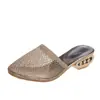 Sandalias de Moda para Mujer Talla Grande 2024 con Tacón Grueso, Diseño de Malla, Hueco Simple, Antideslizantes, Sandalias Casuales sin Cierre para Mujer