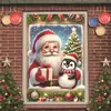 Bestseller transfronterizo Cortinas navideñas para ventanas, cinta para ventanas, tela de fondo, tela colgante, tela de fondo para decoración de fiestas, accesorios de fotografía