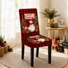 Funda de Silla Nueva Transfronteriza Navidad Fondo Negro Estampado de Muñeco de Nieve Funda para Silla de Comedor Decoración Festiva para el Hogar Funda de Silla Todo Incluido