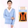 Suéter de enfermeira feminino com forro de fleece, casaco cardigã espesso, outono e inverno, azul escuro, suéter quente, roupas de enfermeira, macacão